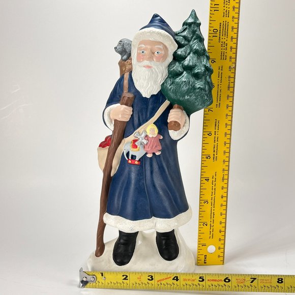 Vtg Old World Santa Claus Provincial Mold Hand Painted Ceramic Christmas 90s - Picture 13 of 15